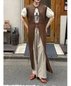 Green Parks 前後２Ｗａｙ　透かし柄ニットワンピース