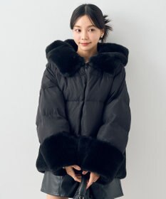 earth music&ecology フードファー中綿ショートコート