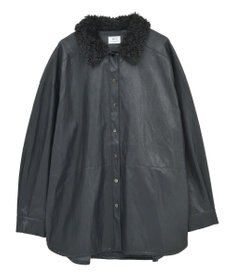 YECCA VECCA レザーライクシャツジャケット