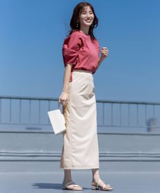 ANY SIS S 【撥水・汗ジミ防止・UVケア・洗える】スーピマスムース クロップド Tシャツ