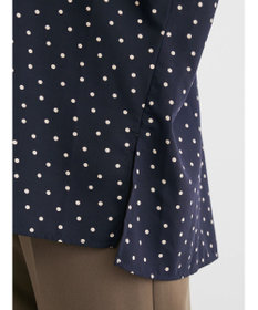 Green Parks ドット柄タックスリーブブラウス