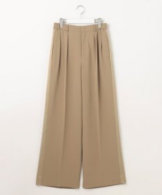 自由区 L 【SHIHOさんコラボ・洗える】バックサテンジョーゼットワイド パンツ