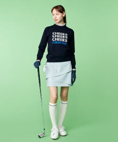 23区GOLF 軽量さが自慢！【WOMEN】ＣＨＥＥＲＳ ロゴニット