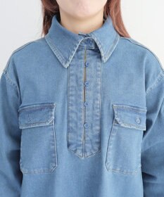 CRAFT STANDARD BOUTIQUE 裏起毛デニムヘンリーワンピース