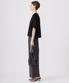 ICB 【洗える】 ブライトカールマイヤー ワイドストレートパンツ