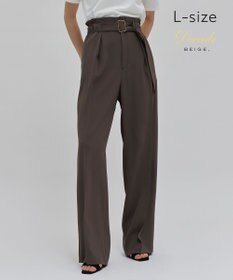 BEIGE， 【洗える・L-size】CINDY / ワイドタックパンツ