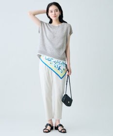 ANY L ラミータッチフレンチスリーブニット