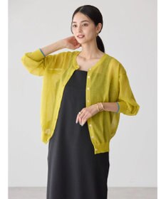 AMERICAN HOLIC バイカラーシアーニットカーディガン