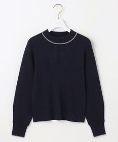 ANY SIS L 【アンサンブル対応】バイカラーリブ ニット