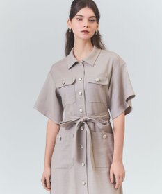 GRACE CONTINENTAL リネンデニムライクワンピース