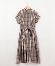 組曲 【リボンタイ付き】シアーツイルチェック ワンピース