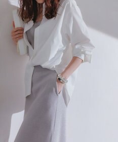 UNFILO 【MAG×スタイリストコラボ】イージーケアシャツ×ラメIラインスカート