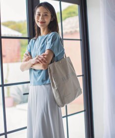 J.PRESS LADIES 【WEB限定カラーあり・セットアイテム・撥水加工・A4サイズ収納可】ポーチ付き PRINTED トート バッグ