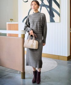 ANY SIS 【2SET】ニット ボレロ × ワンピース セット スレート×ブラック