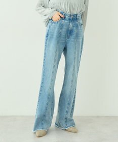 earth music&ecology フロントシームセミフレアデニムパンツ