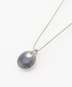 J.PRESS LADIES 【リバーシブル】マーブル ネックレス グレー×ライトグレー系