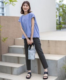 ANY SIS 【ストレッチ・接触冷感・撥水・UVカット・洗える】エアリーストレッチ テーパードパンツ