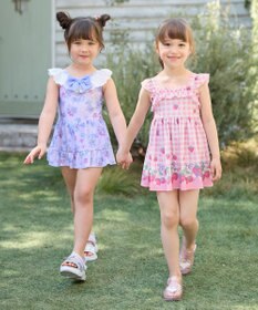 ANY KIDS 花柄×レース ワンピース水着