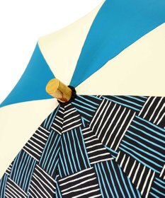 +RING 【UVカット95%以上】【UPF50＋】プラスリング レディース向け 晴雨兼用（長ショート） BLU/WHT T1295