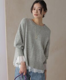 組曲 レースコンビ ロングTシャツ