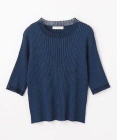 ANY L ポイントシアーリブニット