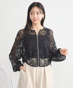 earth music&ecology レースＺＩＰシャツ