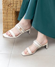 ANY SIS 【23.0~24.0cm】シアーメタルバックルヒール サンダル