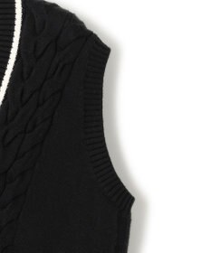 23区 【洗える】コットンリリー Vネック ベスト