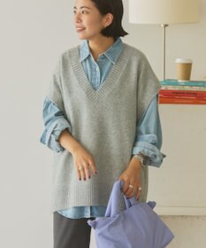 AMERICAN HOLIC ラメ入りＶネックニットベスト