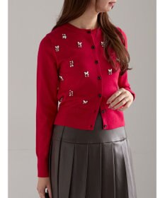 Te chichi ビジューニットコンパクトカーディガン