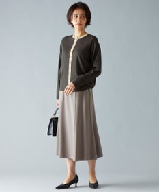 自由区 【アンサンブル対応・洗える】ウールシルク カーディガン