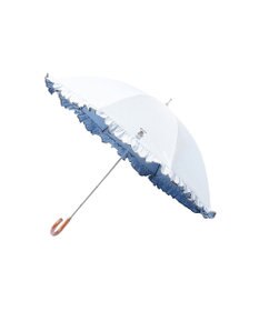 MOONBAT 【WEB限定】POLO RALPH LAUREN（ポロ ラルフローレン）晴雨兼用日傘 長傘 ワンポイントベア刺繍 フリル 一級遮光 遮熱 UV