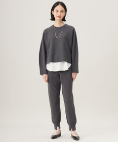 自由区 S 【セットアップ対応・洗える】レーヨンストレッチニットジョグ パンツ