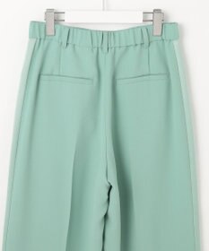 自由区 S 【SHIHOさんコラボ・洗える】バックサテンジョーゼットワイド パンツ