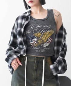 WEGO ヴィンテージウォッシュグラフィックタンク