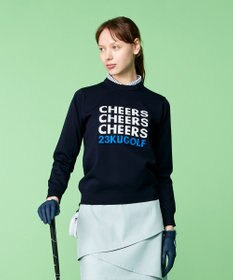 23区GOLF 軽量さが自慢！【WOMEN】ＣＨＥＥＲＳ ロゴニット