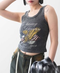 WEGO ヴィンテージウォッシュグラフィックタンク