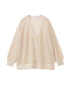 Green Parks メッシュミディ丈ニットカーディガン