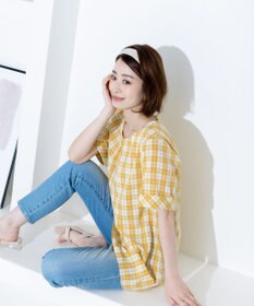 Tiaclasse L 【洗える】体型カバーも叶う幅広カフスチュニックブラウス