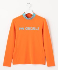 PW CIRCULUS 【WOMEN】【ストレッチ/UVケア/接触冷感/防透】バックロゴ モックネック シャツ