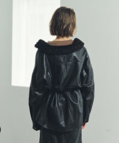 YECCA VECCA レザーライクシャツジャケット