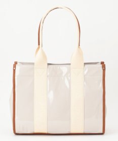 LA BAGAGERIE ソフトエナメル　ロゴテープトートバッグ　Lサイズ