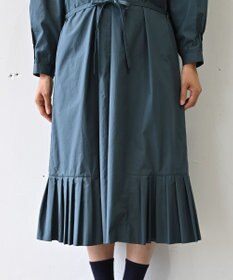 muuc 〈オーガニックコットン〉〈コットンブロード生地〉〈カラーにより異なる生地〉〈通年着られる〉コットン裾プリ ーツ 前開き ワンピース