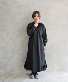 muuc 〈オーガニックコットン〉〈コットンブロード生地〉〈カラーにより異なる生地〉〈通年着られる〉コットン裾プリ ーツ 前開き ワンピース