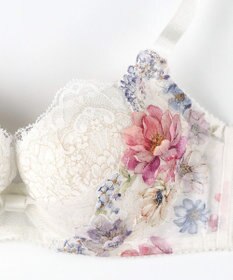 WACOAL ブラジャー 【リボンブラ 脇すっきり】 脇高設計 着やせシルエット 動いても谷間キープ Gカップまで対応 大きいサイズ レディース BXB443 /ワコール