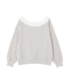 earth music&ecology フリルオフショルウラケスウェット