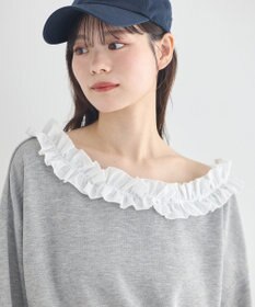 earth music&ecology フリルオフショルウラケスウェット