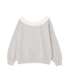 earth music&ecology フリルオフショルウラケスウェット