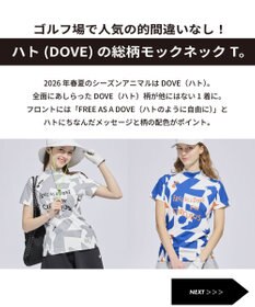 PW CIRCULUS 【WOMEN】ＤＯＶＥ柄モックネック ゴルフウェア レディース