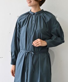 muuc 〈オーガニックコットン〉〈コットンブロード生地〉〈カラーにより異なる生地〉〈通年着られる〉コットン裾プリ ーツ 前開き ワンピース